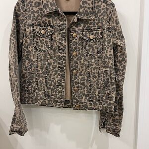 STS Blue Leopard Print Denim Jacket – S